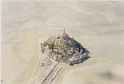 Mont st Michel vu d'avion